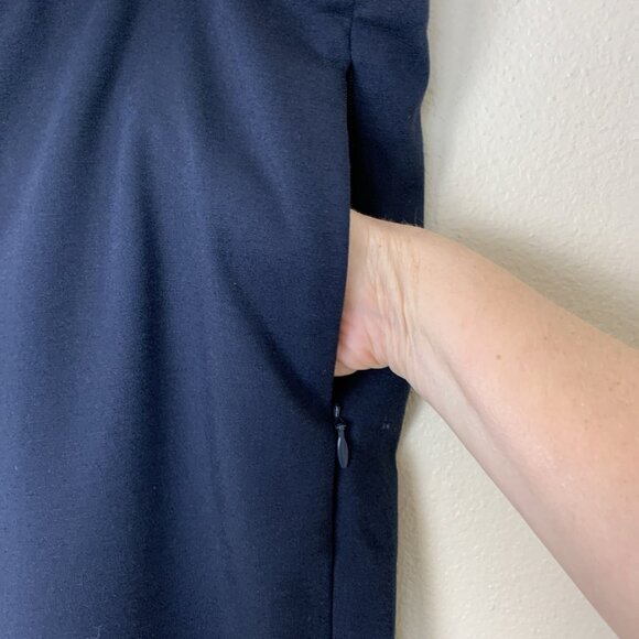 J Jill Womens 18P Pants Essential Cotton Stretch Ankle Navy Blue Pockets Stretch - Picture 6 of 15